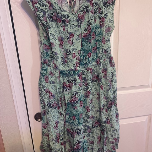 Torrid Green and Purple Floral Dress - Picture 3 of 3